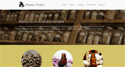Desktop Screenshot of anahataherbals.com